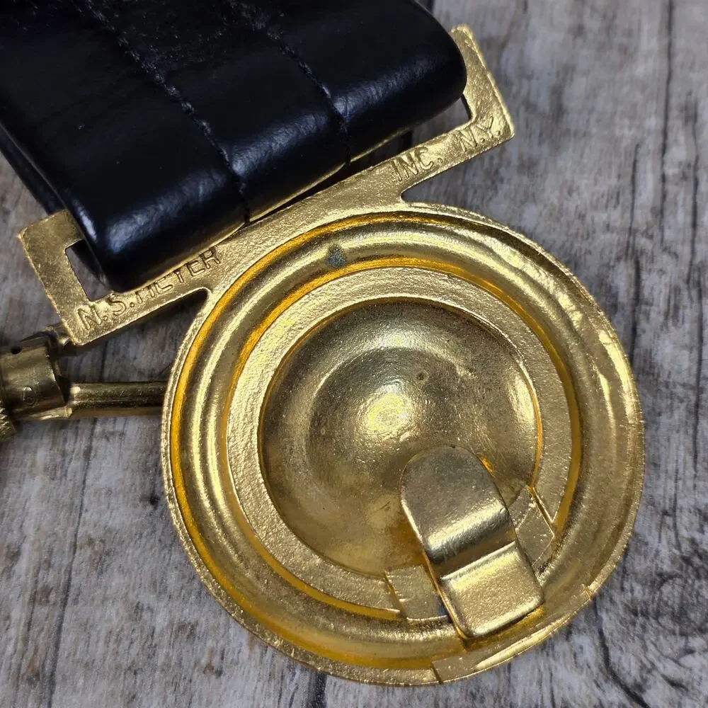 Vintage N.S. Meyer US Navy Officer Sword Belt Buckle Size 34